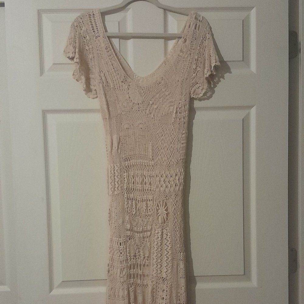 Stunning crochet cream dress